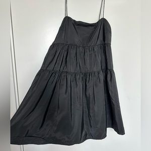Mini Taffeta Spaghetti Strap Dress